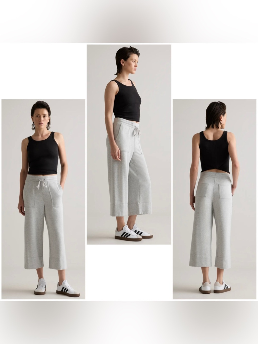 SuperSoft Fleece Cropped Wide Leg Pants